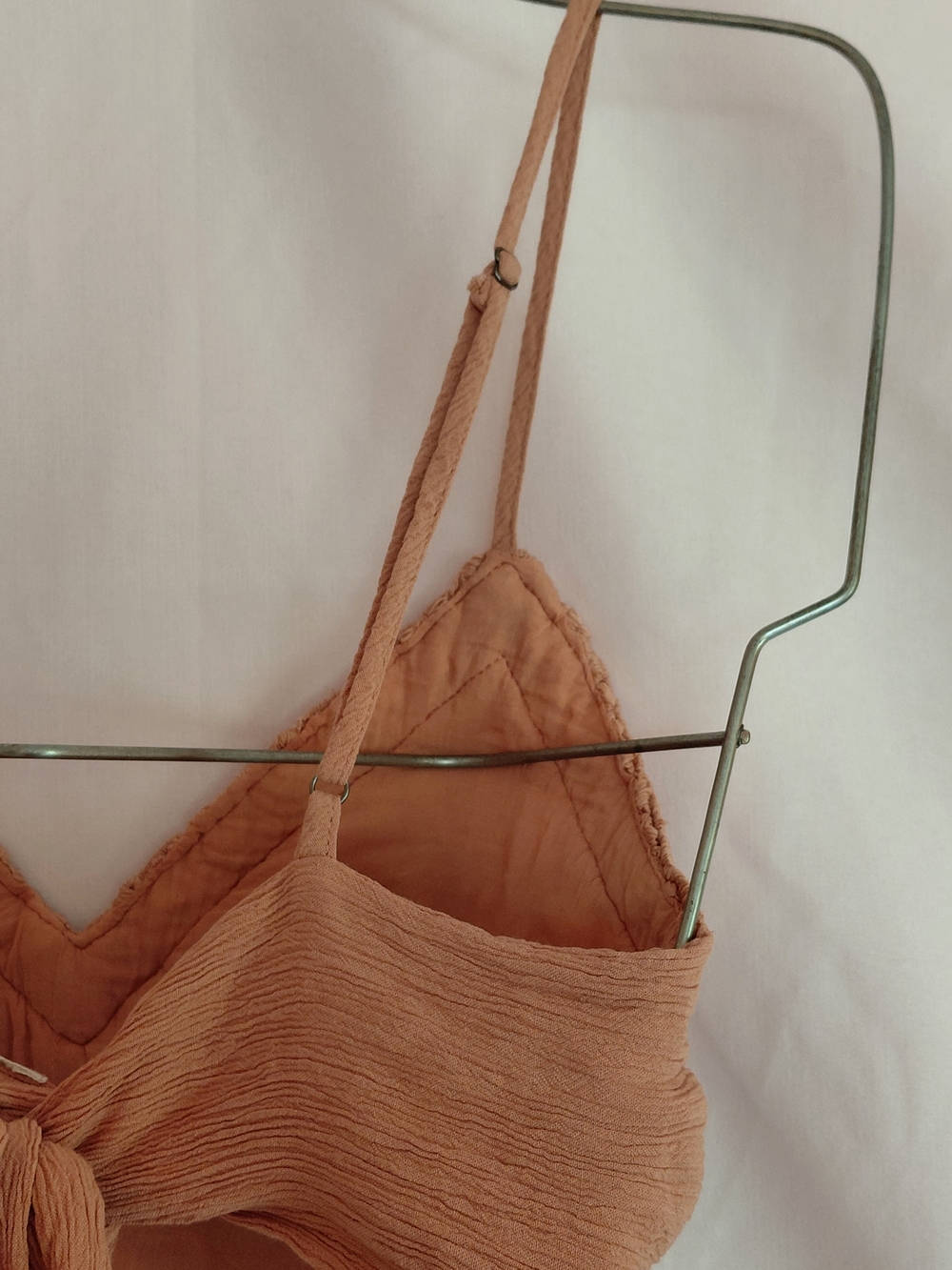 Aeropostale Crocheted Bralette in Peach Or Dusty Pink Size XS Crop Top . - Picture 6 of 12